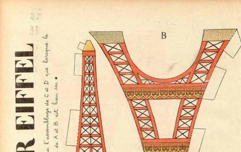 Estêncil descartável Torre Eiffel