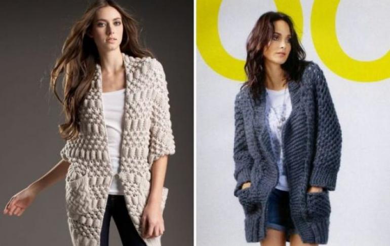 Knitted cardigans for women: patterns and descriptions